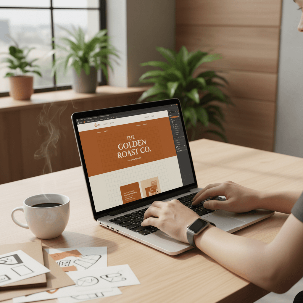 Custom website design homepage with clean modern layout